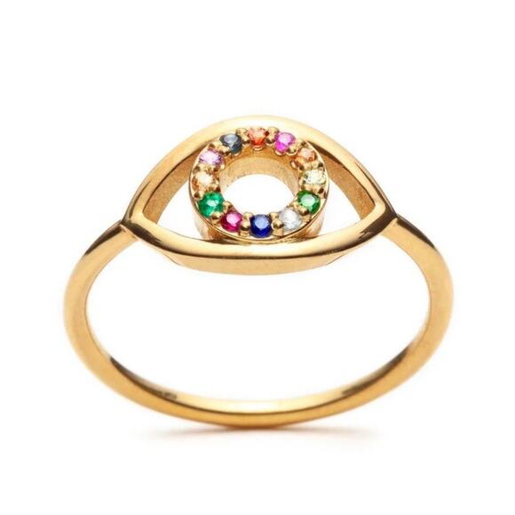 With Love Darling Jewelry - With Love Darling, Rainbow Eye Ring, NWT, Multiple Sizes